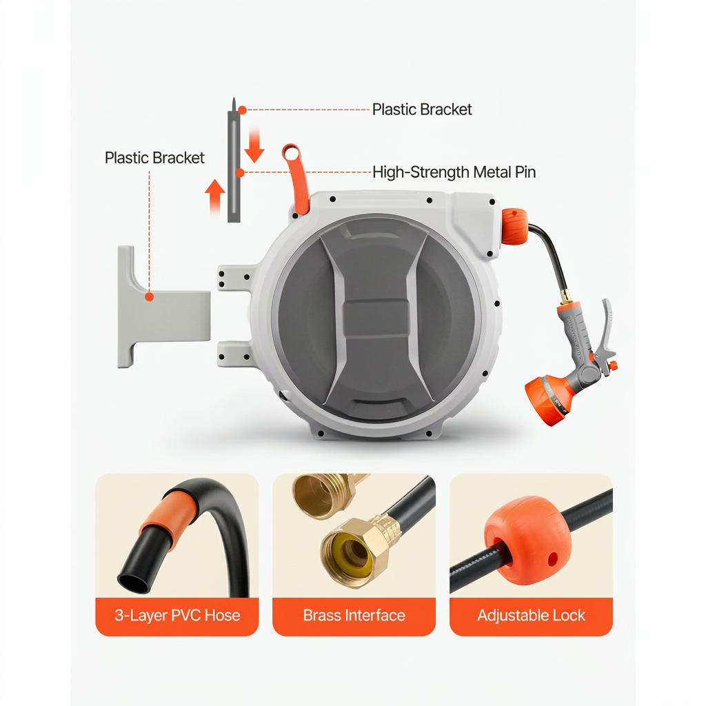 CoilMaster Wall-Mounted Retractable Hose Reel view 2