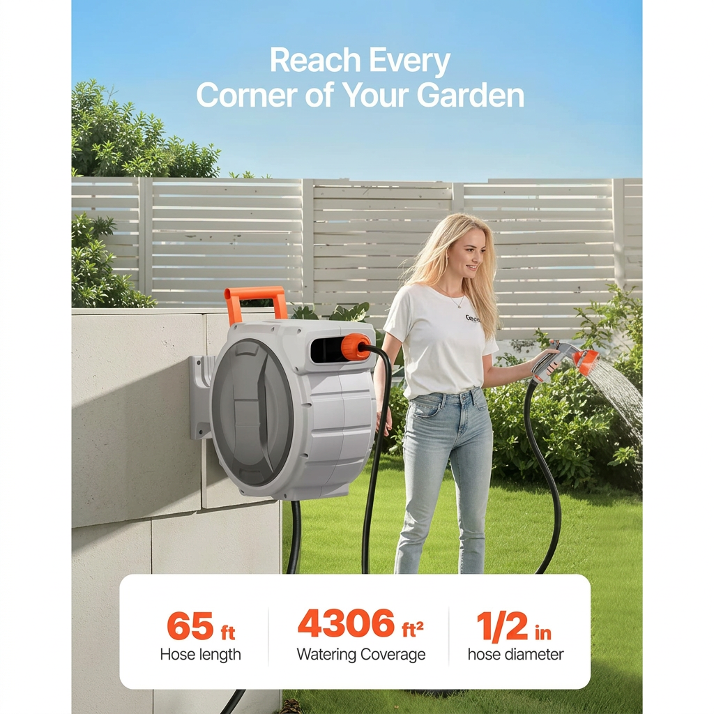 CoilMaster Wall-Mounted Retractable Hose Reel view 3